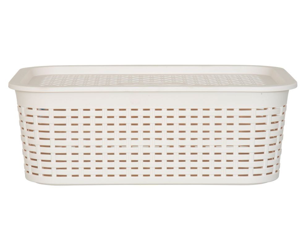 Canasto organizador Tavarua beige plastico 13 lt