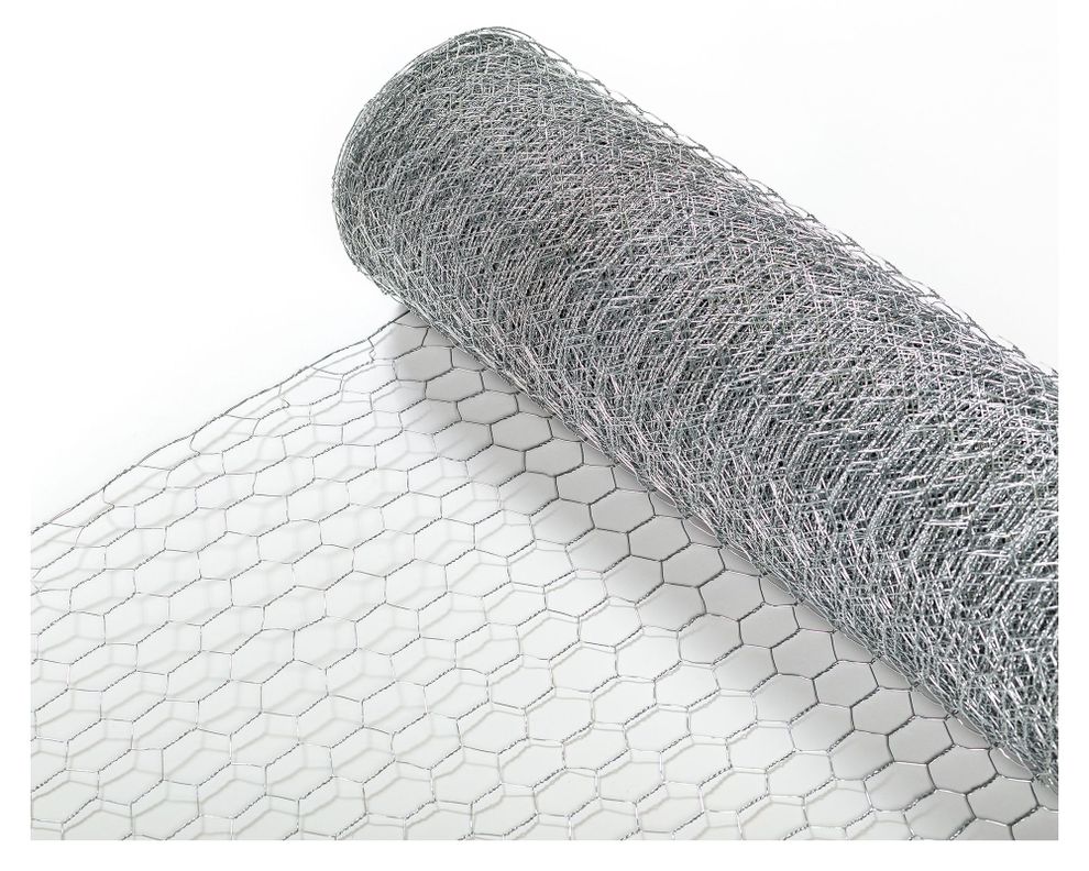 Malla hexagonal  60x500 cm Metálica gris-0