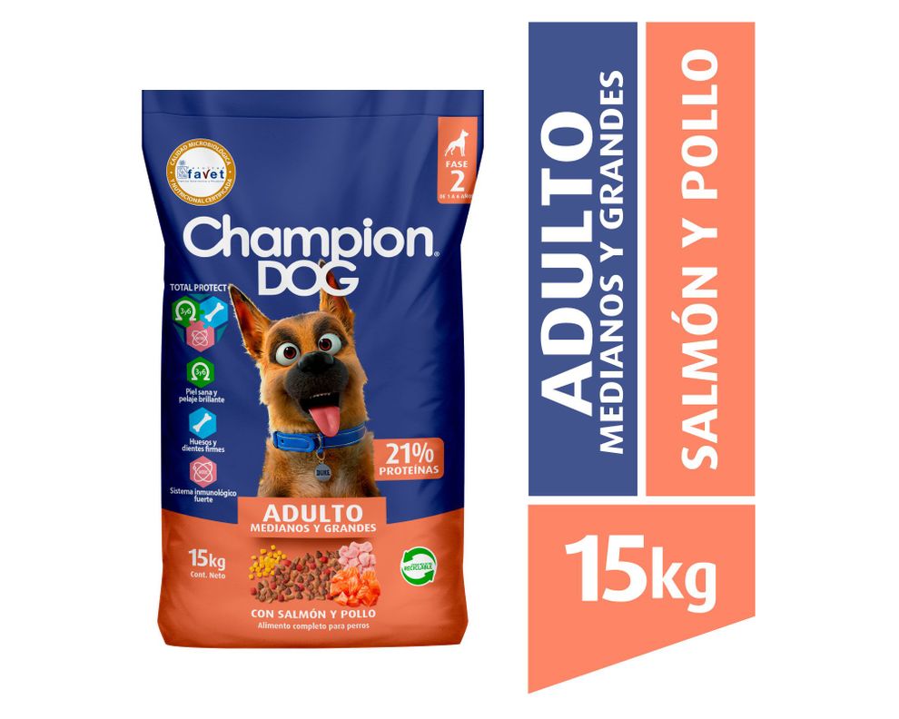 Alimento perro sabor Salmón y pollo 15 kg-1