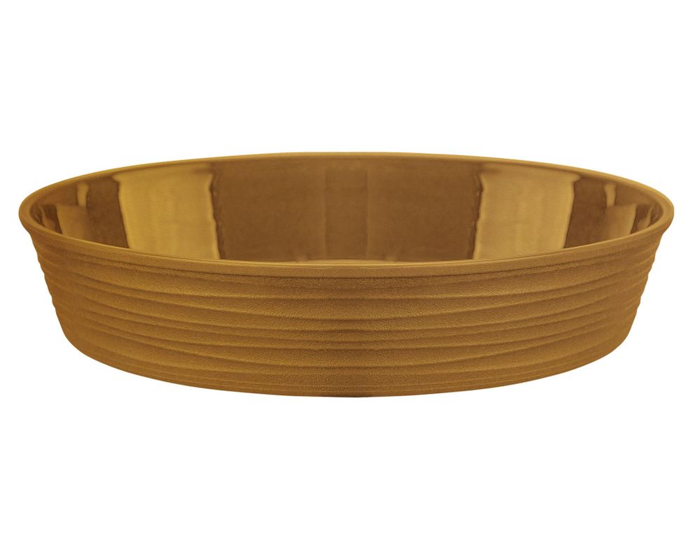 Plato base maceta redondo Piedra N° 33 mostaza 5x27 cm-0