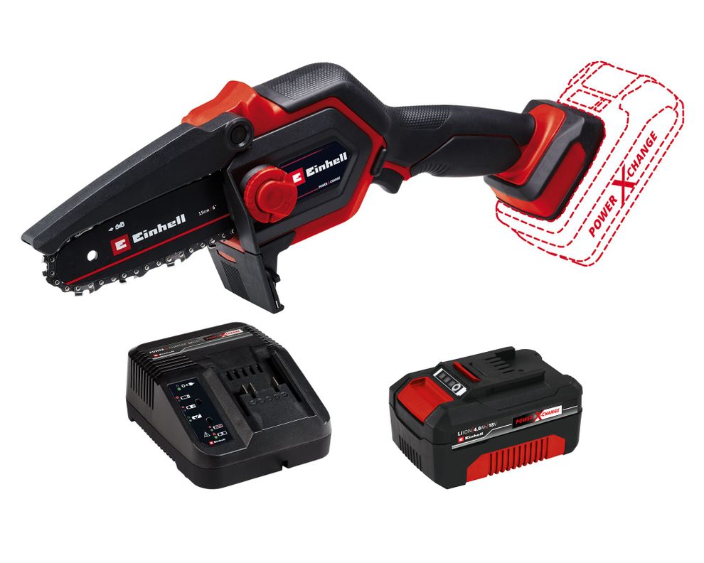 Sierra podadora inalámbrica 18V GE-PS 18/15 Li BL-Solo + 1 batería 4.0 Ah + cargador-0