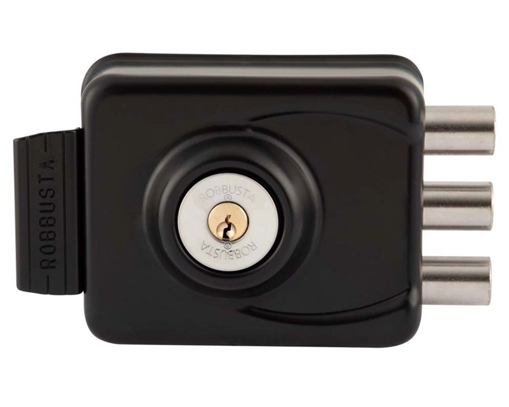 Cerradura sobreponer Robbusta 7400 B60 3 pitones con caja para soldar-1