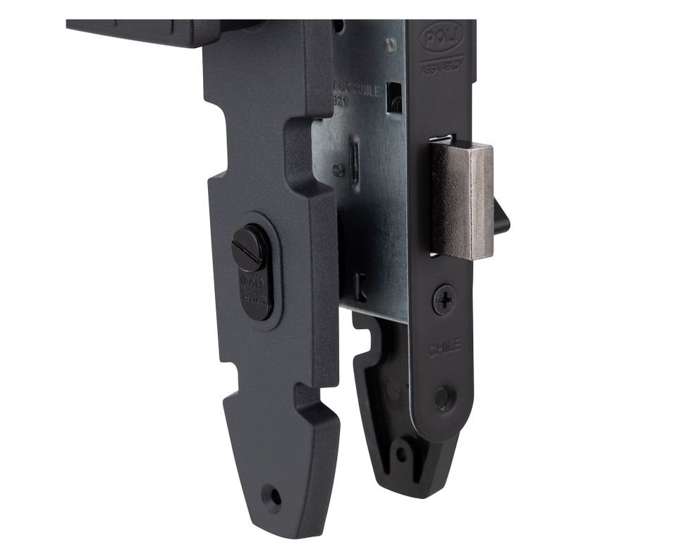 Cerradura embutida baño Nórdica Oval B40 negro-1