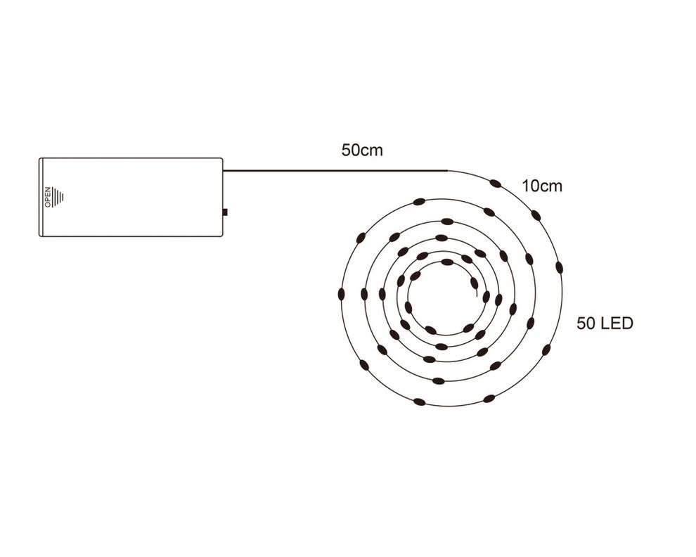 Guirnalda LED Hadas 540 cm luz cálida-7