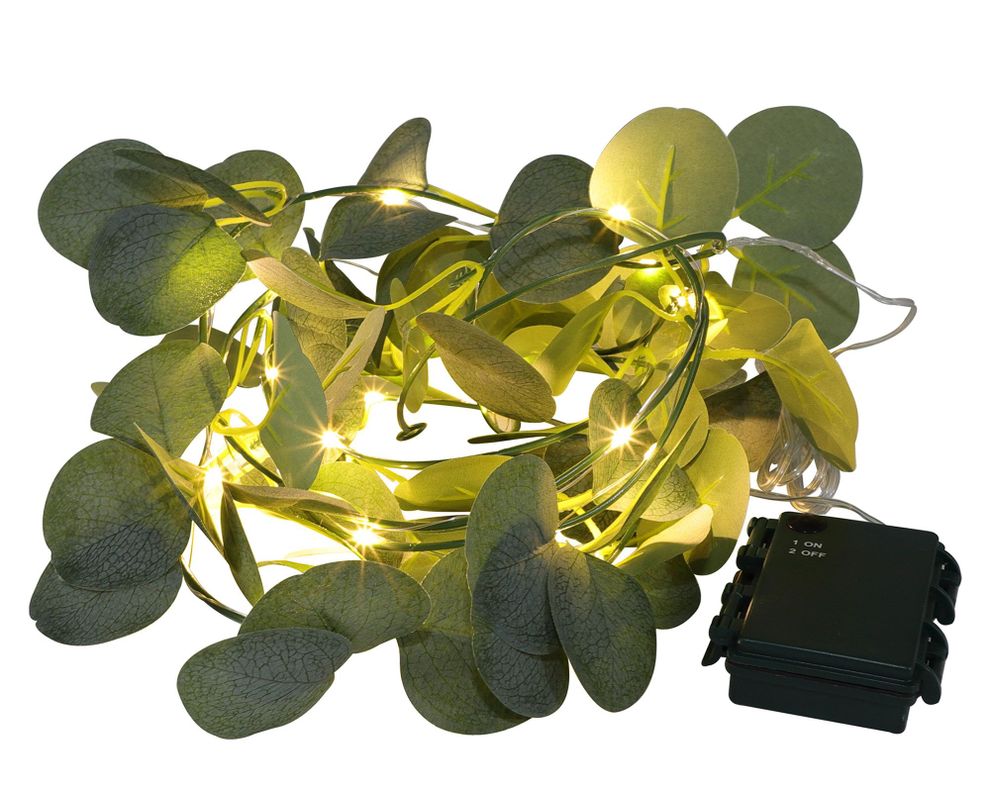 Guirnalda Hojas eucaliptus verde 200 cm-2