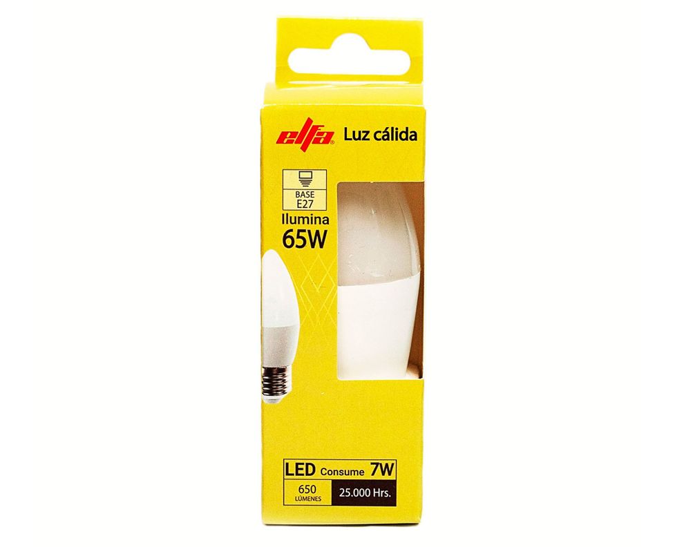 Ampolleta Led 3000K E27 Luz Cálida 7W-1