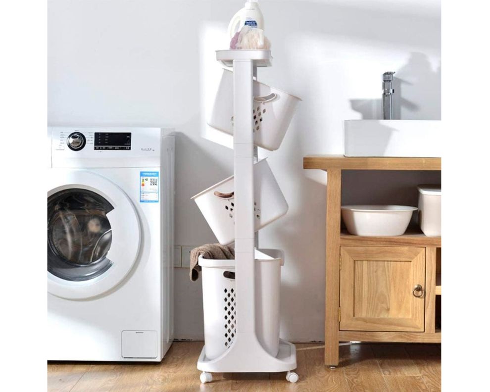Carro organizador con ruedas 3 niveles BDX1433 blanco-3