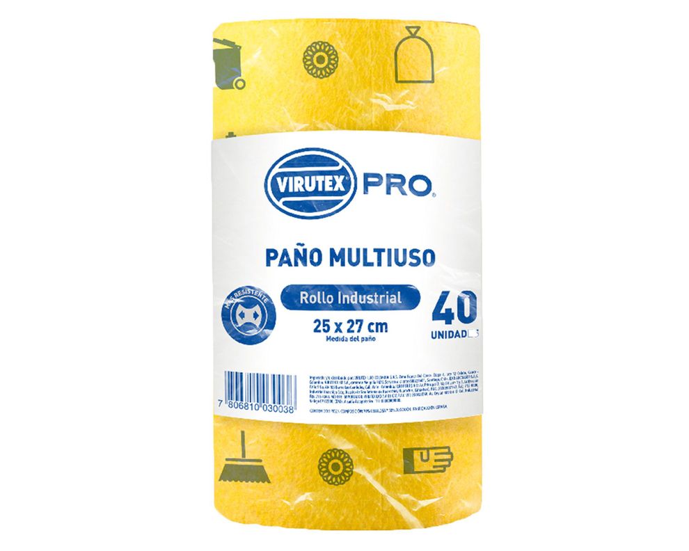 Paño multiuso Viscosa amarillo 25x27 cm 40 unidades-0