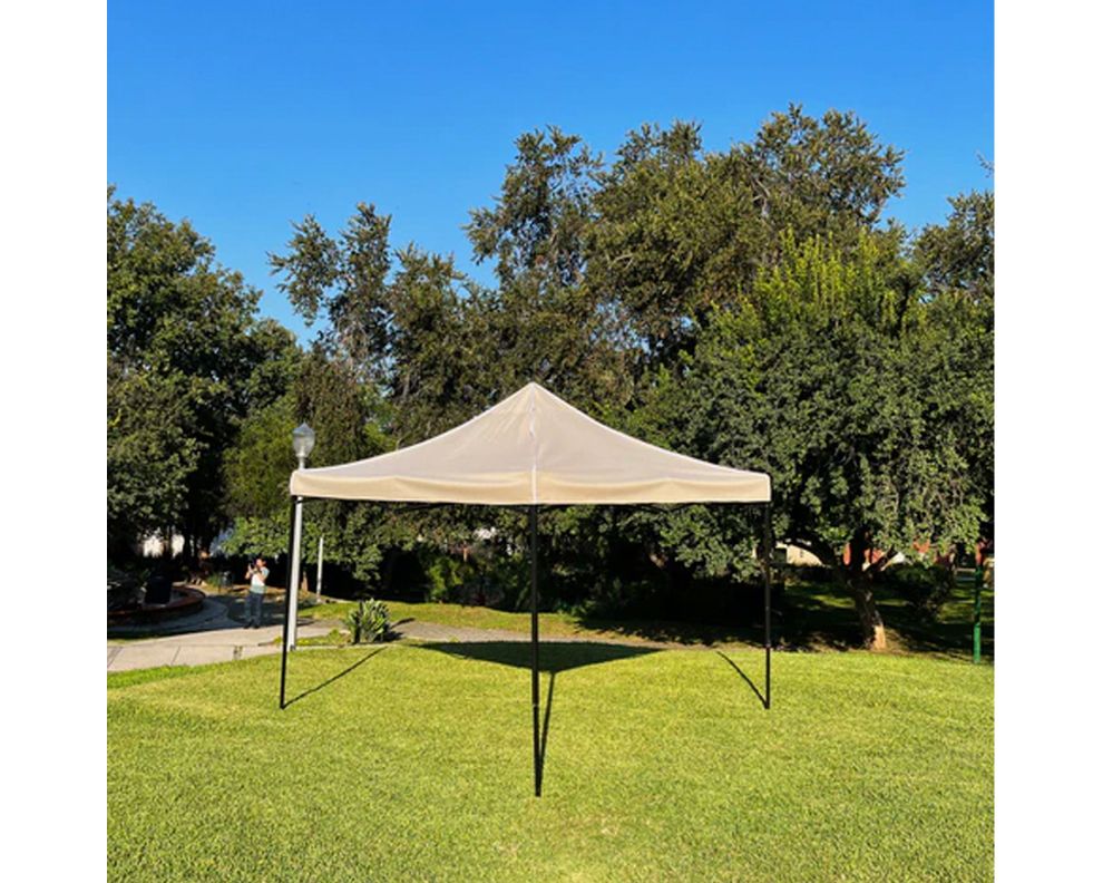 Toldo gazebo plegable taupe 3x3 m-3