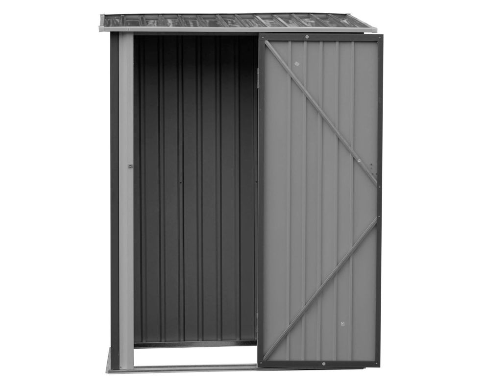 Bodega jardín 142x84x189 cm gris-3