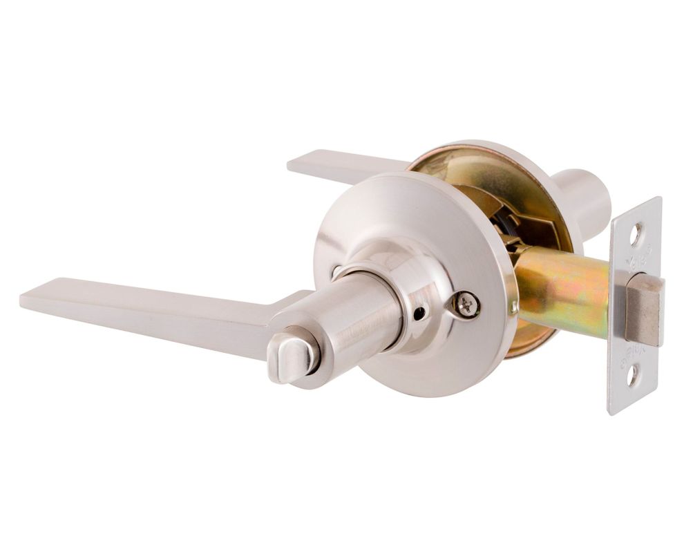 Cerradura tubular con manilla baño Milano FX níquel satinado-0