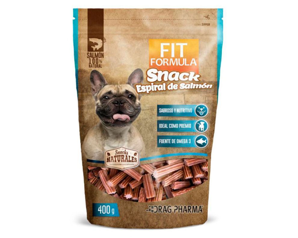 Snack perro todos los tamaños espiral salmón 400g-0