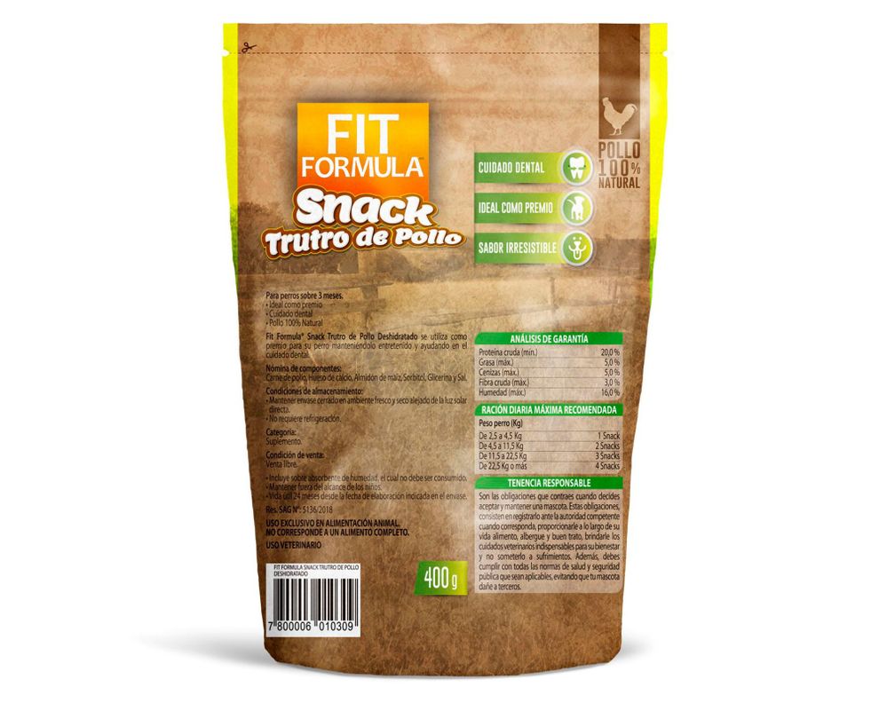 Snack perro todos los tamaños camote y cordero 400g-1