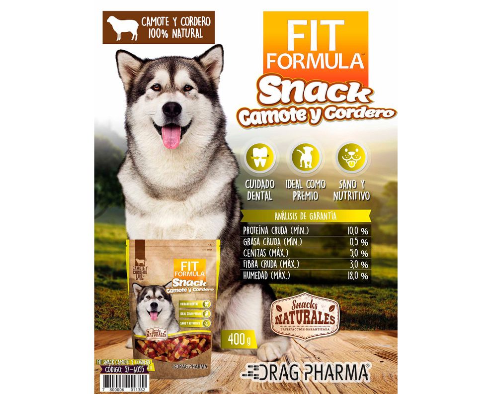 Snack perro todos los tamaños camote y cordero 400g-2