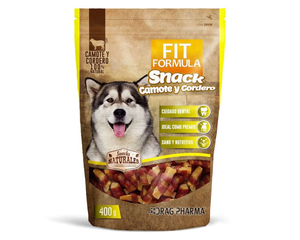Snack perro todos los tamaños camote y cordero 400g-0