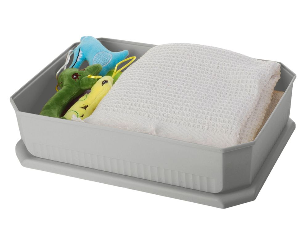 Caja organizadora Octagonal gris 8 litros-1