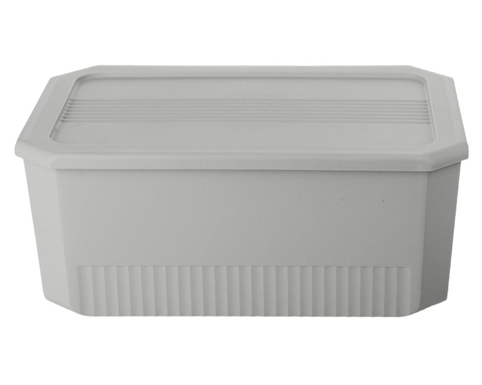Caja organizadora Octagonal gris 15 litros-0