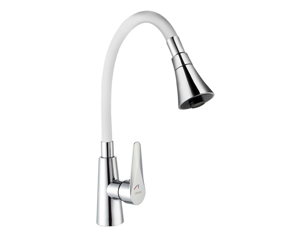 Monomando cocina flexible blanco extraible-0