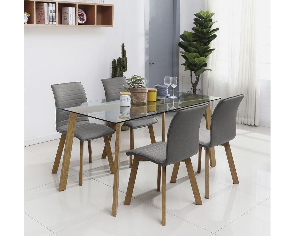 Comedor 4 sillas Domi cubierta vidrio-4
