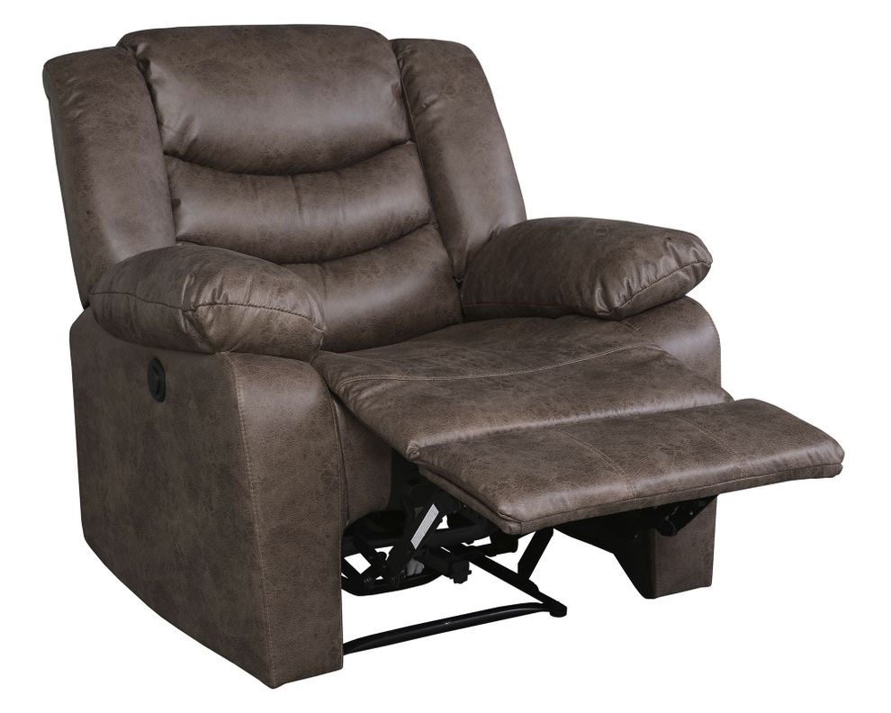 Sillón reclinable eléctrico Konor café-0