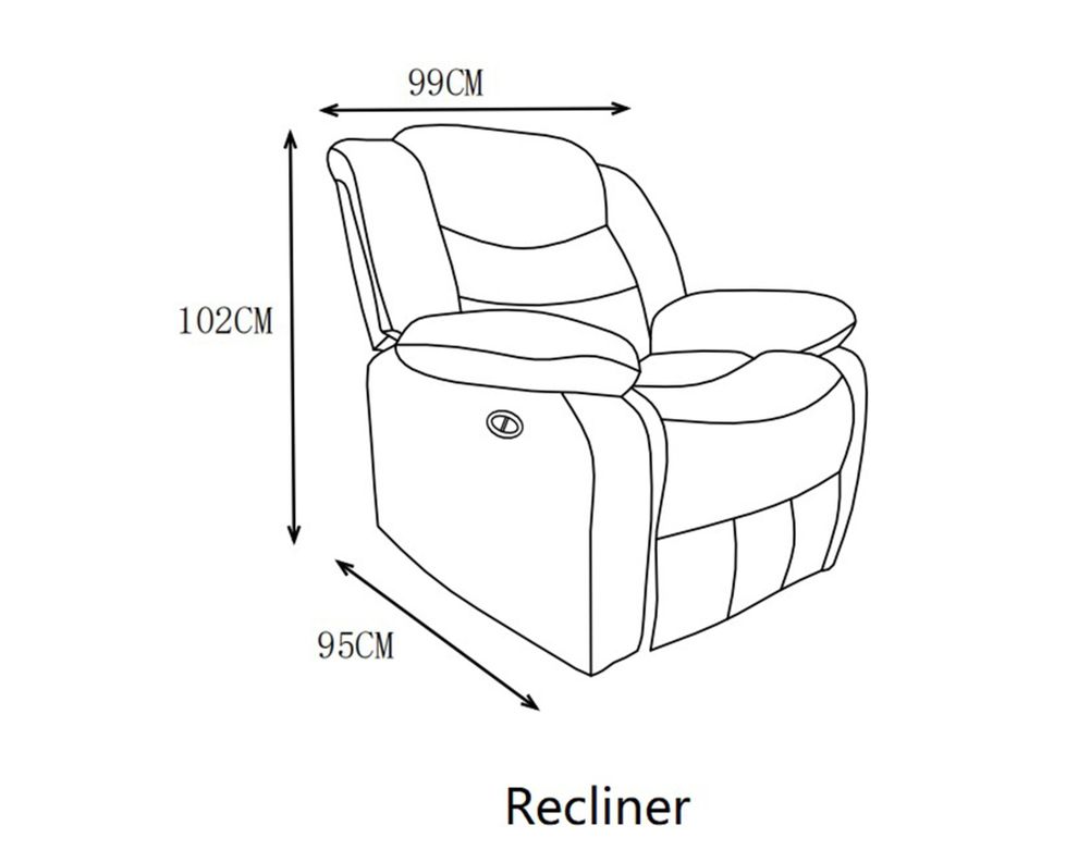 Sillón reclinable eléctrico Konor café-1