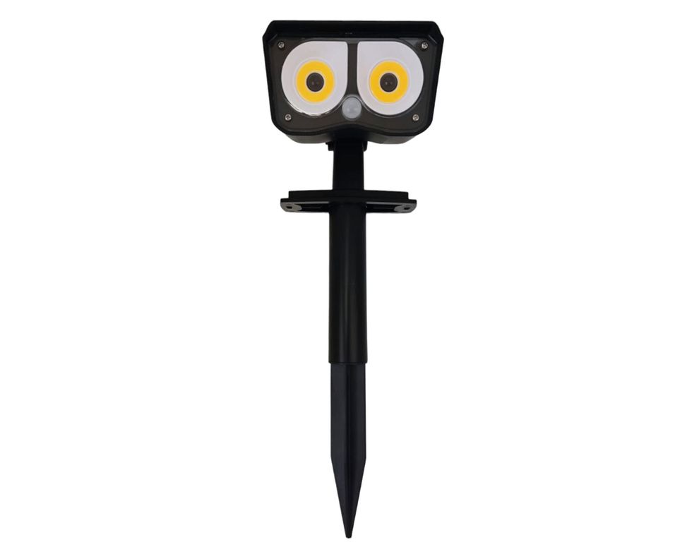 Foco estaca solar/apliqué 3W 2L luz cálida negro-0