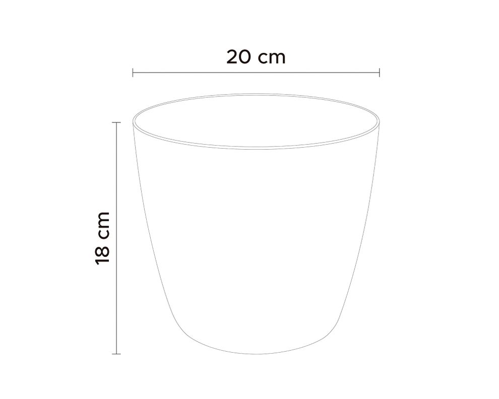 Maceta San remo pale pink mate 20 cm-3