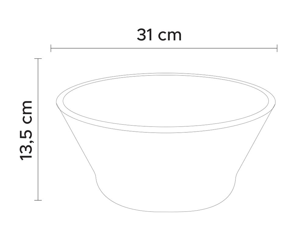Maceta Saramango bowl natural 31 cm-4