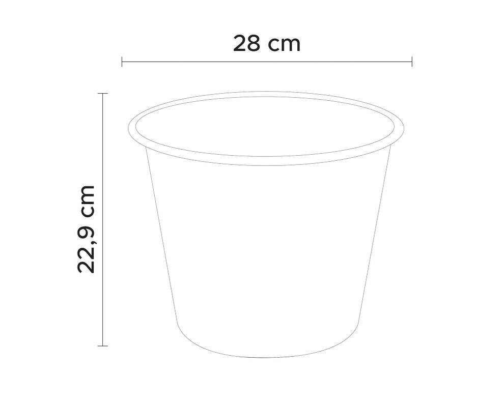 Maceta Saramango cilindro natural 28 cm-3