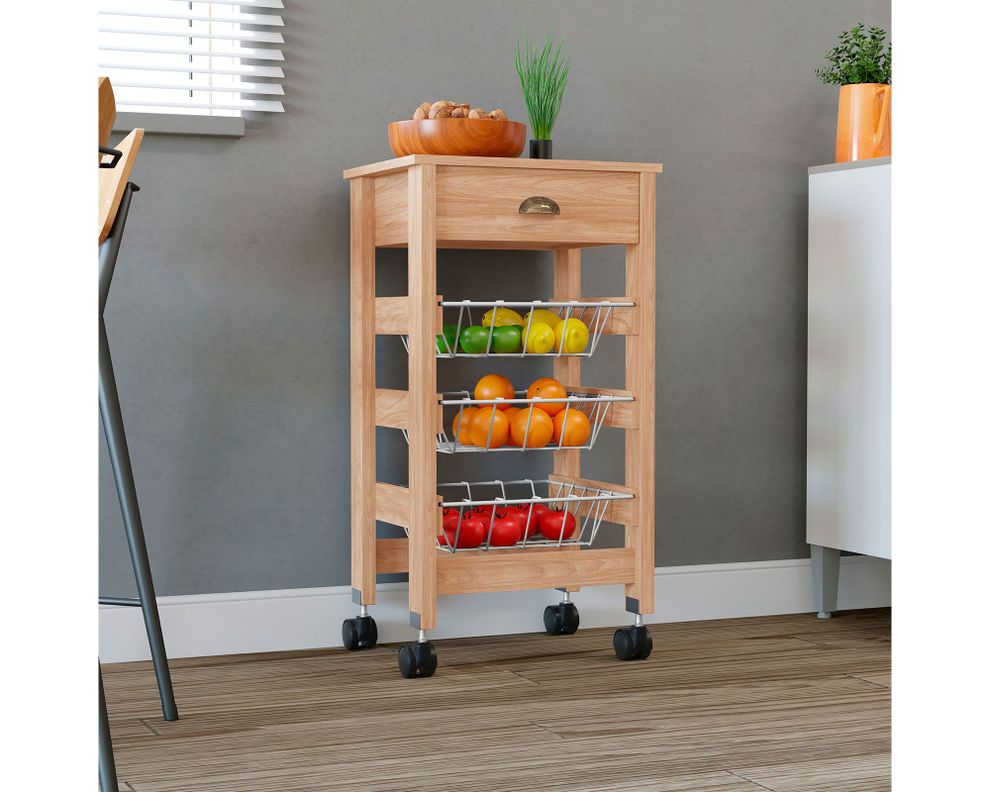 Frutero 1 cajón 3 cestas miel-1