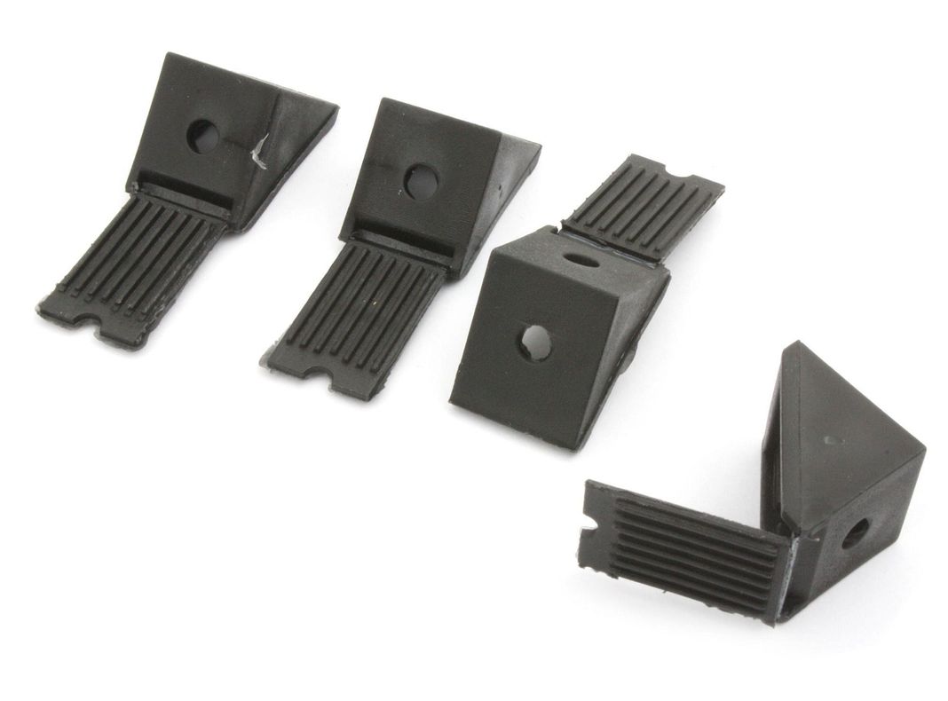 Escuadra triangular bolsa 4 unidades negro Dvp-1
