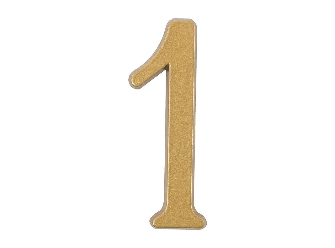 Número 1 7 cm bronce Poli-0