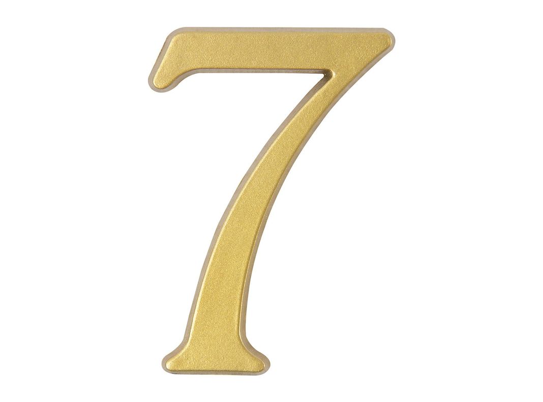 Número 7 7 cm bronce Poli-0