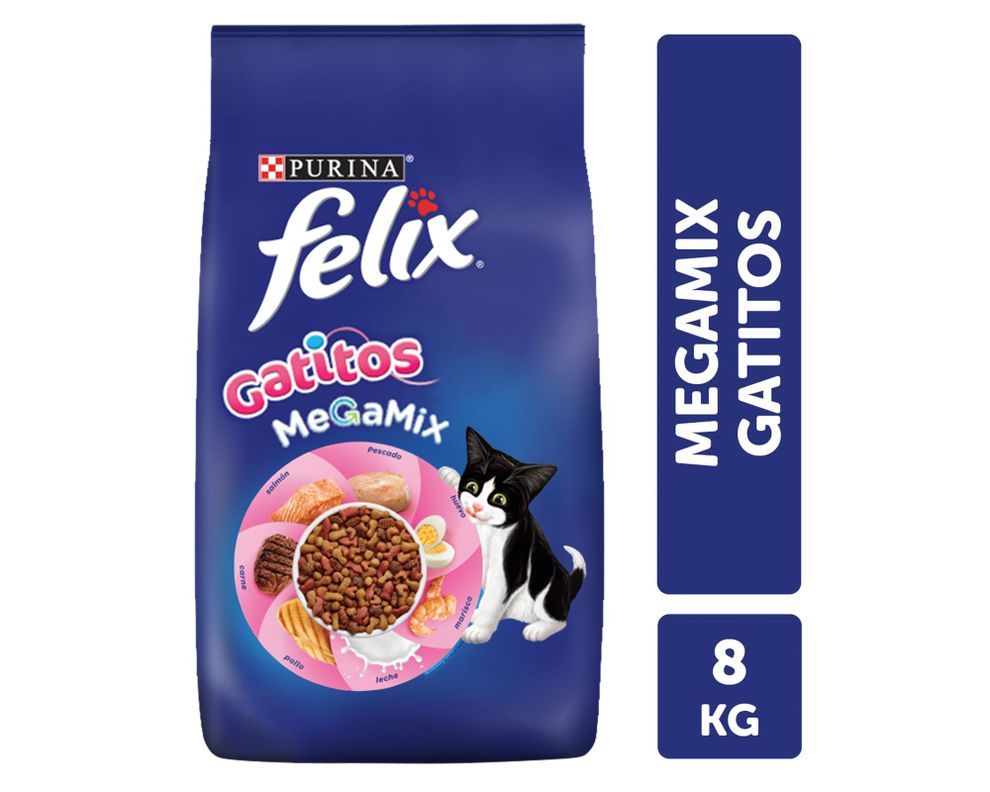 Alimento seco gatitos Megamix 8 kg-0