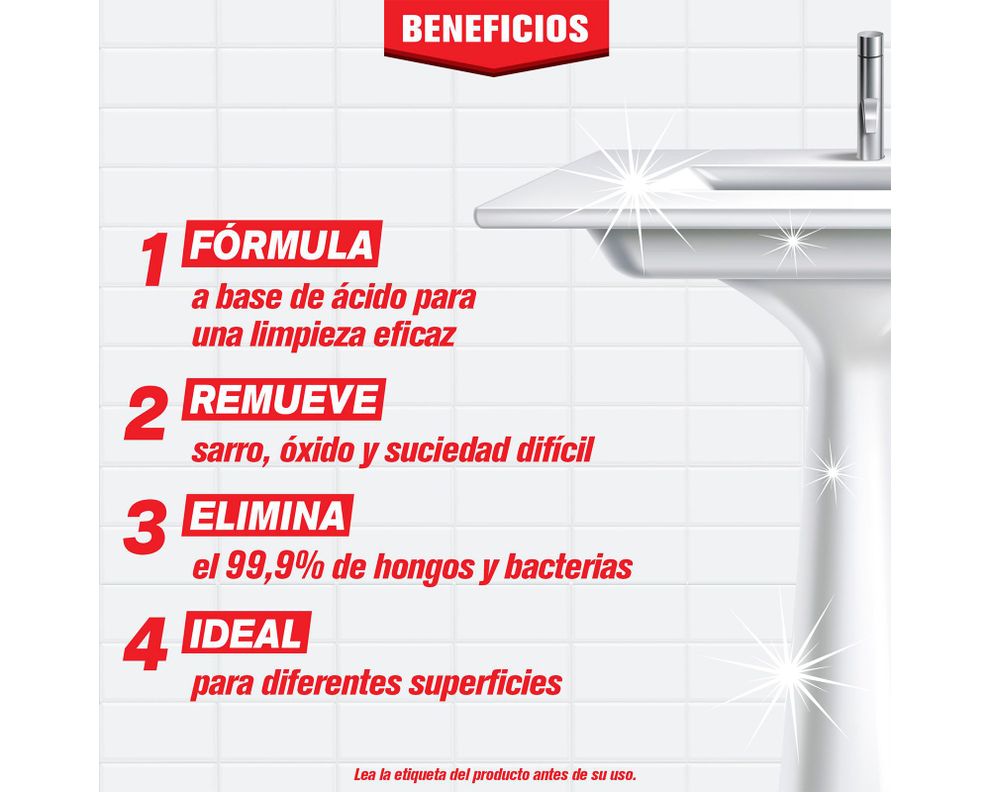 Limpiador baño Sarro y manchas difíciles 495 ml-2