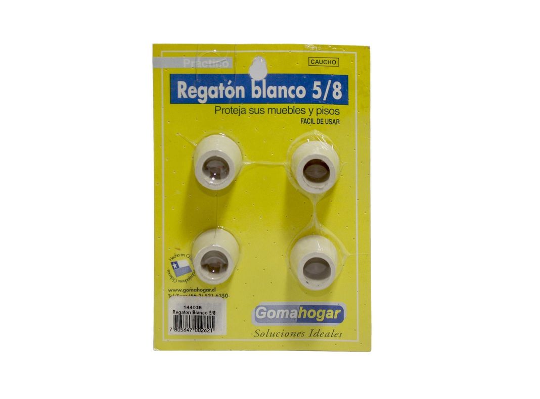 Regatón 5/8 gaucho 4 unidades blanco Goma hogar-0