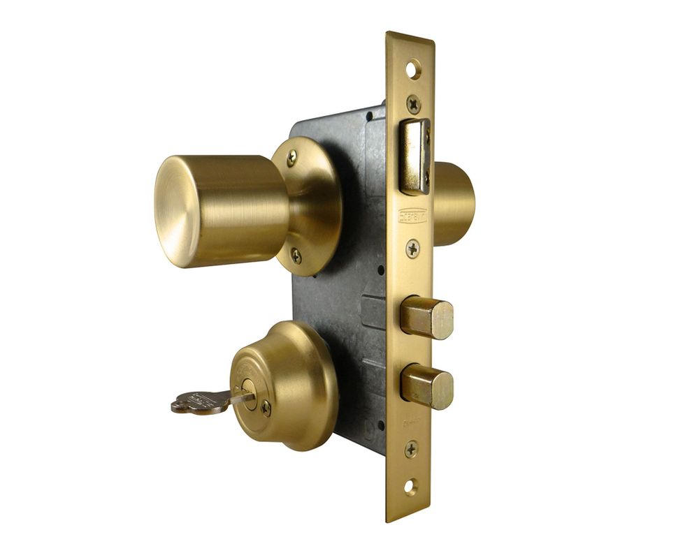 Cerradura embutida acceso 4180BSL/BSL bronce Scanavini-0