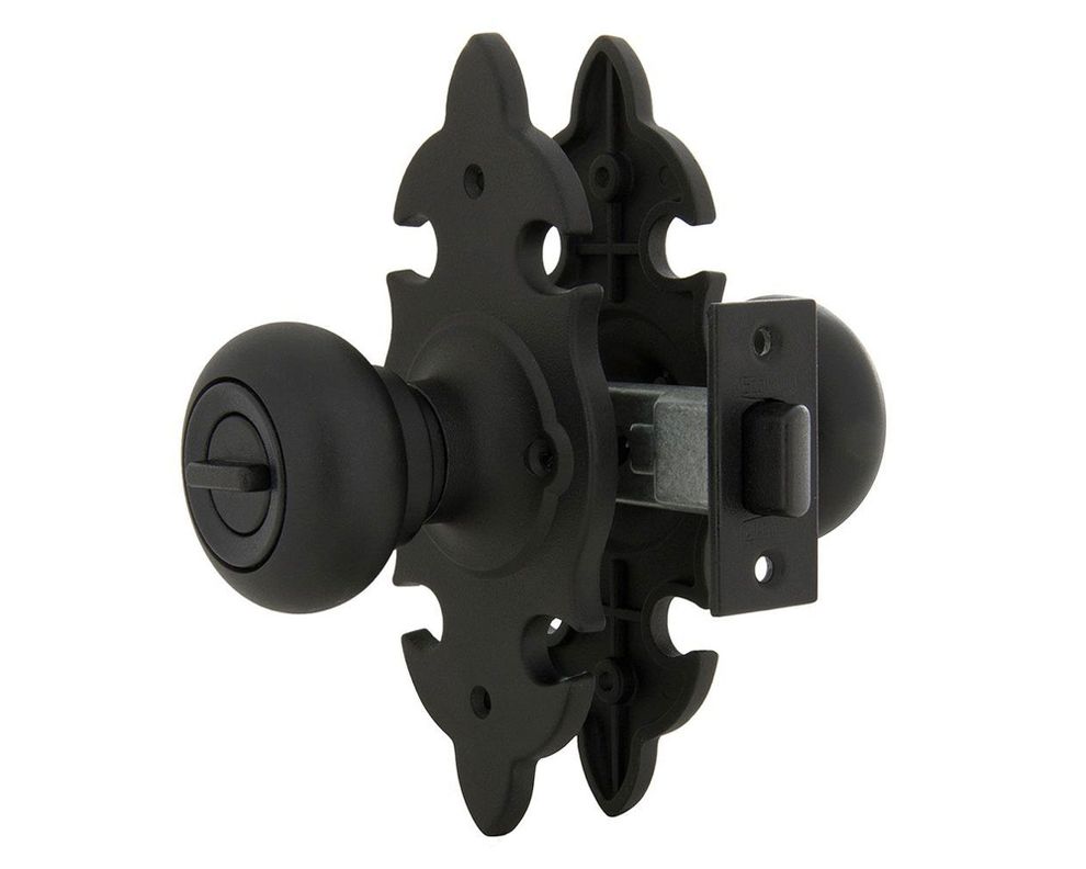 Cerradura tubular pomo baño/dormitorio negra 6044 Scanavini-0