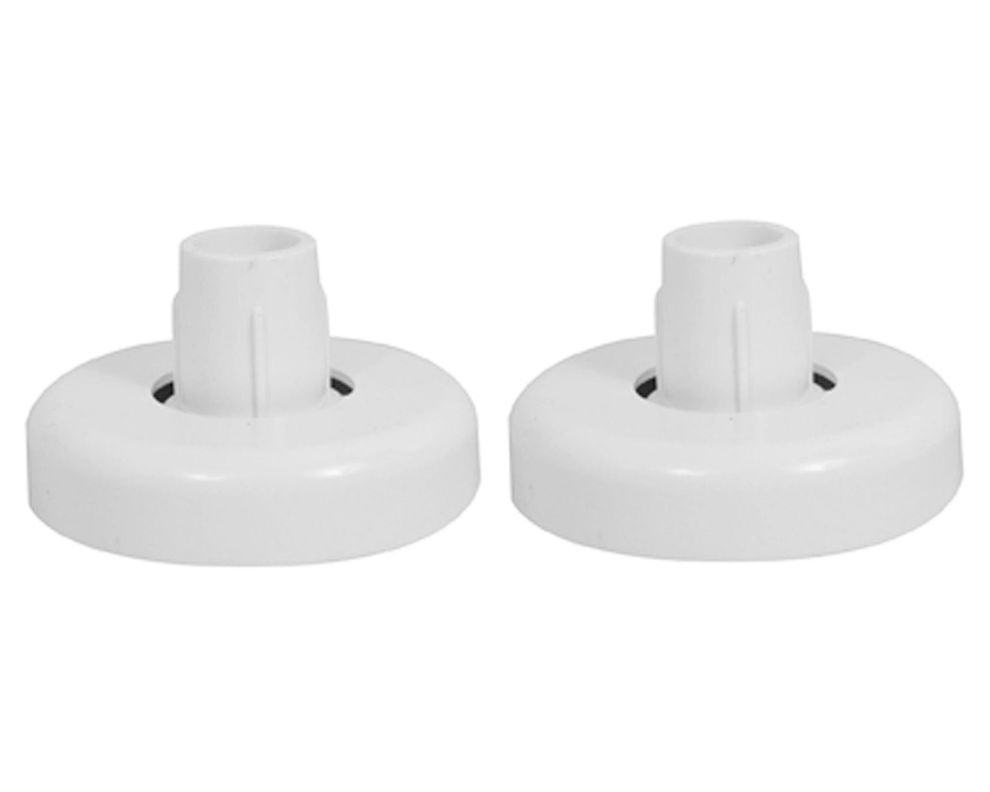 Soporte barra redondo blanco x2 unidades Dvp-0