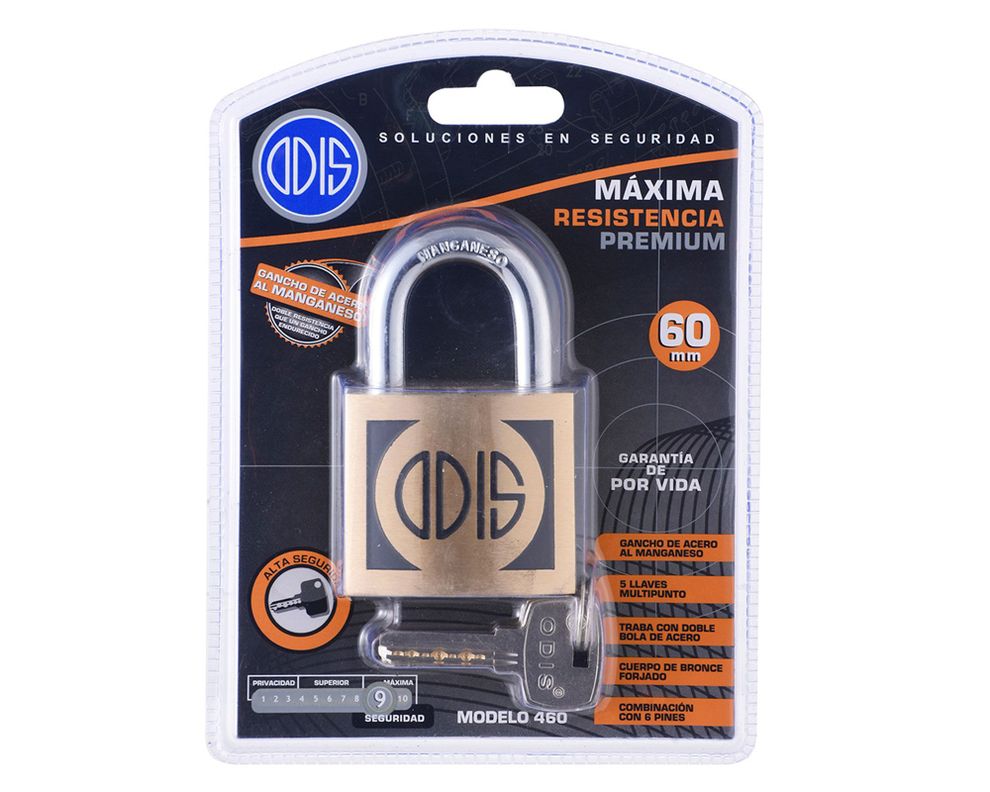 Candado alta seguridad exterior bronce 60mm S400 Odis-2