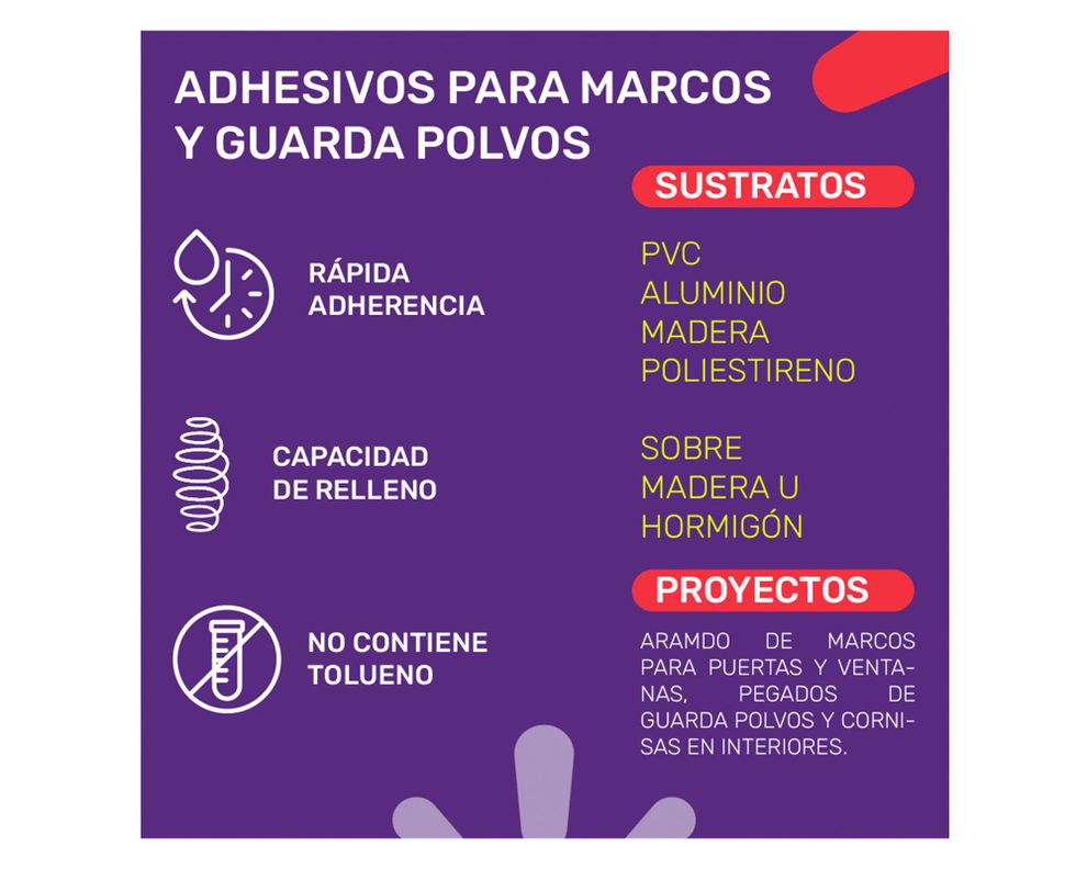 Adhesivo de contacto 1/4 galón 105 Marcos y Guardapolvos-2