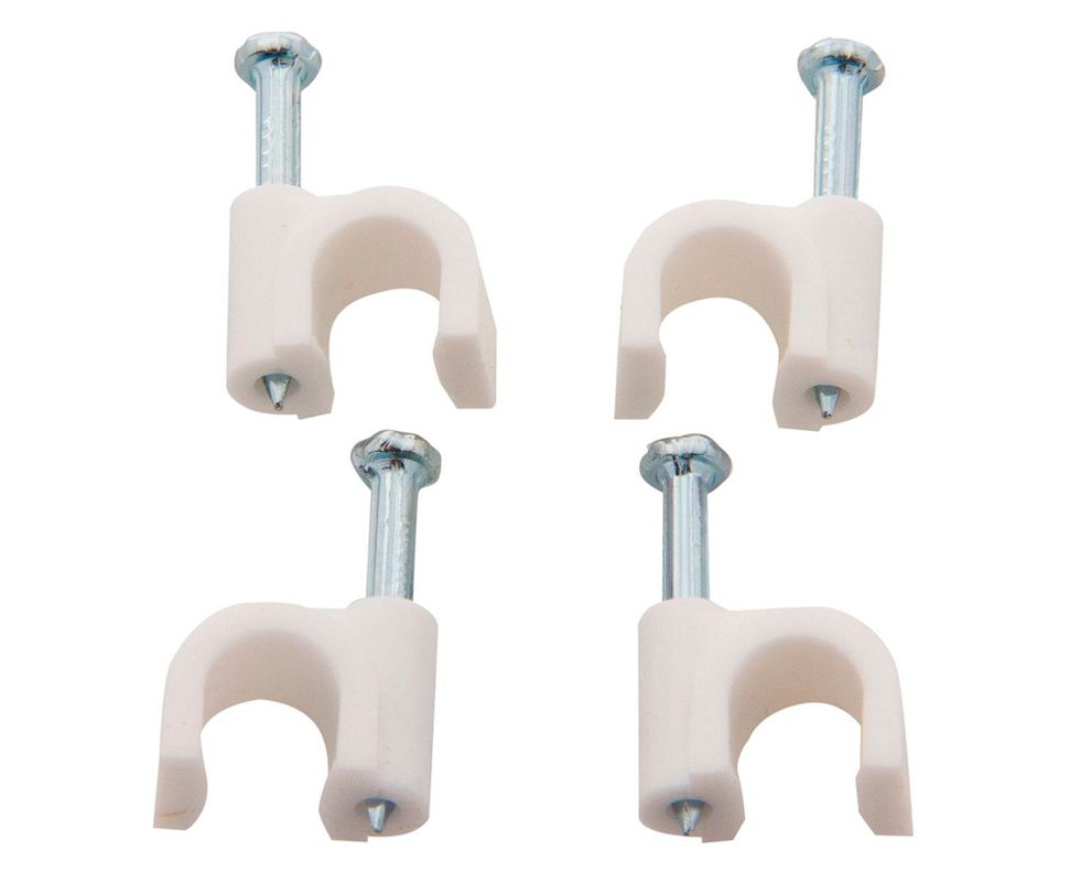 Grapas para cable coaxial color blanco Macrotel-0