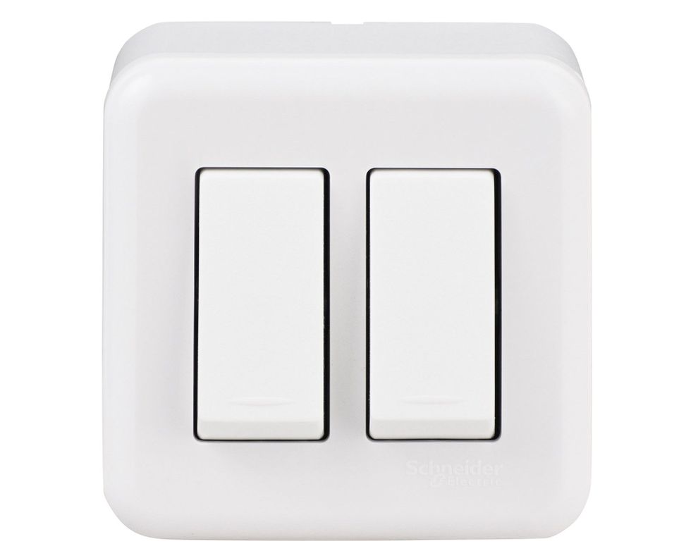 Casquete interruptor doble 16A Génesis blanco Schneider-0
