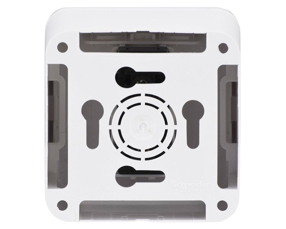 Casquete tomacorriente simple 10A 2P+T Génesis blanco Schneider-2