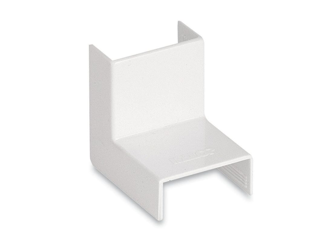 Codo externo 14 x 7 mm autoextinguible blanco Kalop-0