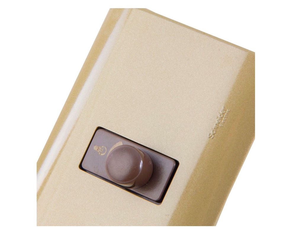 Placa dimmer genesis 300w dorada Schneider-1