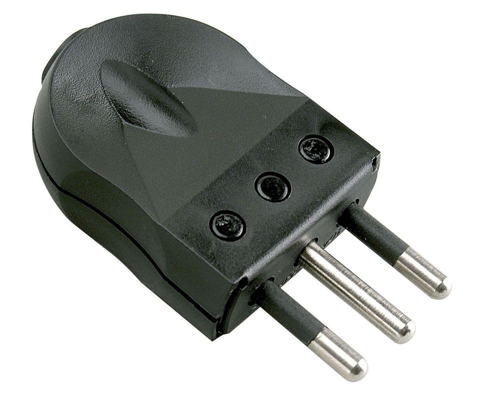 Enchufe macho convertible 10 amp negro Rema-0
