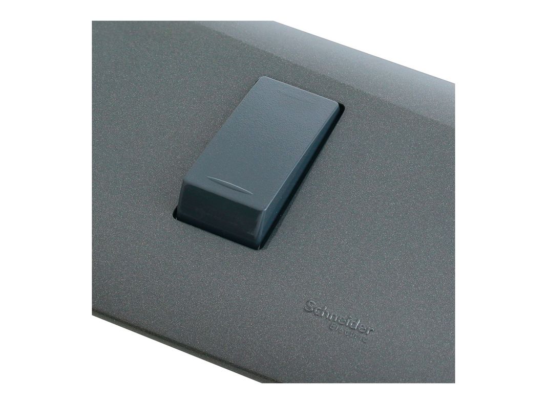 Placa armada interruptor 16A 9/24 Génesis humo Schneider-3