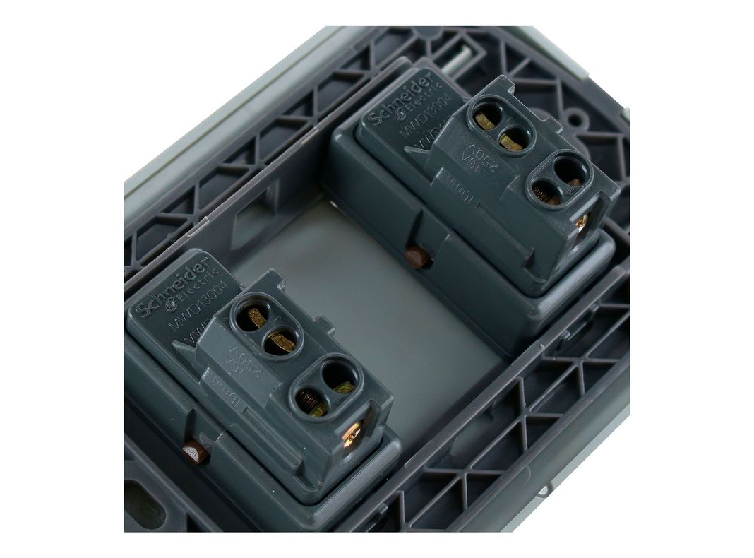 Placa armada interruptor 16A 9/15 Génesis dorado Schneider-4