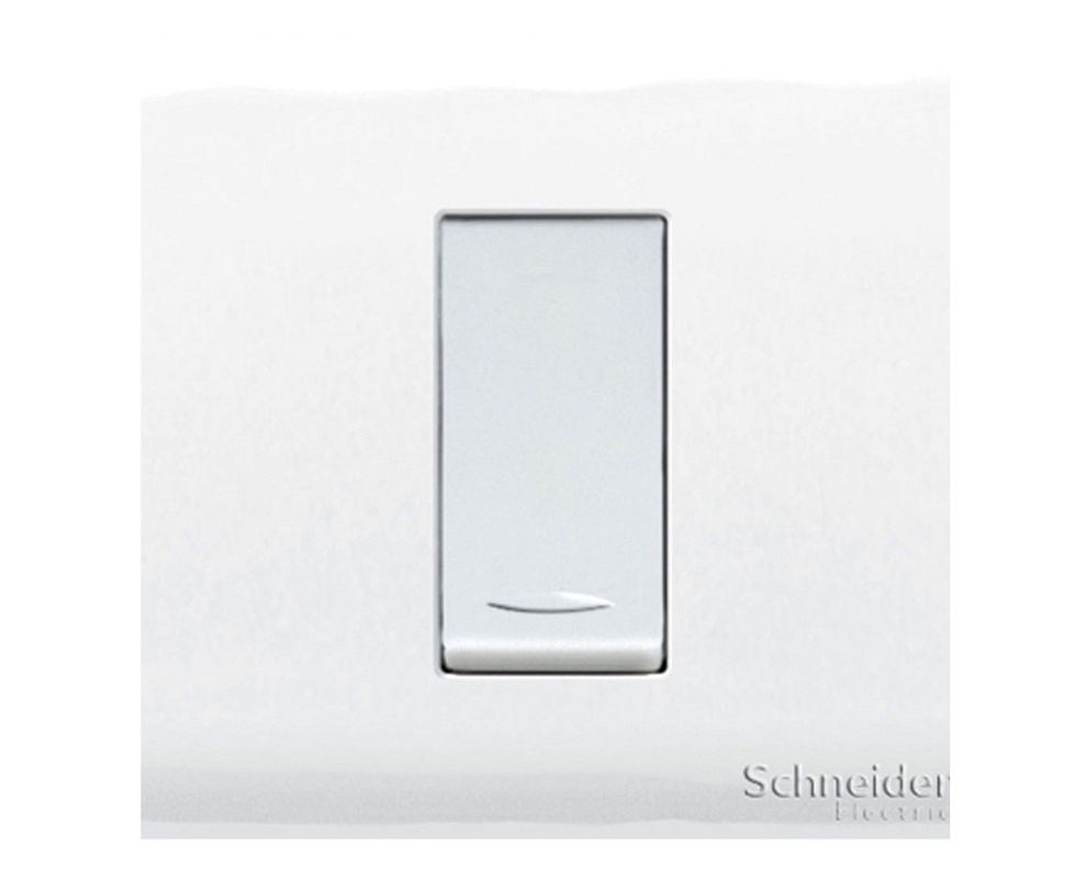 Placa armada interruptor 16A 9/12 Génesis blanco Schneider-1